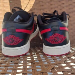 Air Jordan Black and Red Sneakers